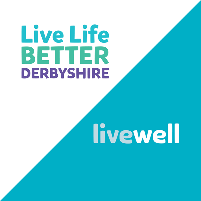 Livewell Derby and Live Life Better Derbyshire logos